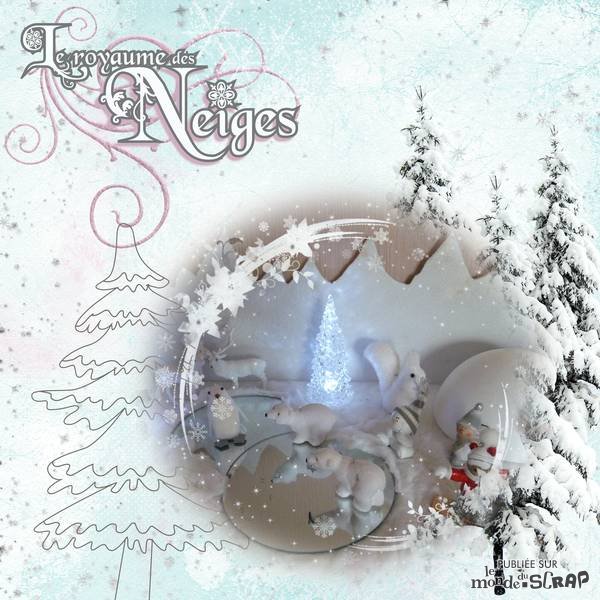 Mes pages pour le kit le royaume des neiges de studio scrap