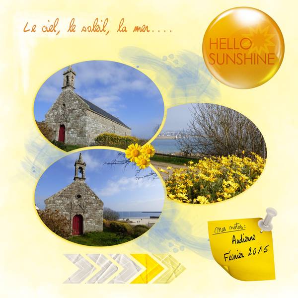 mes pages pour le kit nuances de jaune