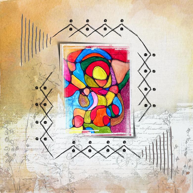 mise en page de mon dessin relaxant du 2803