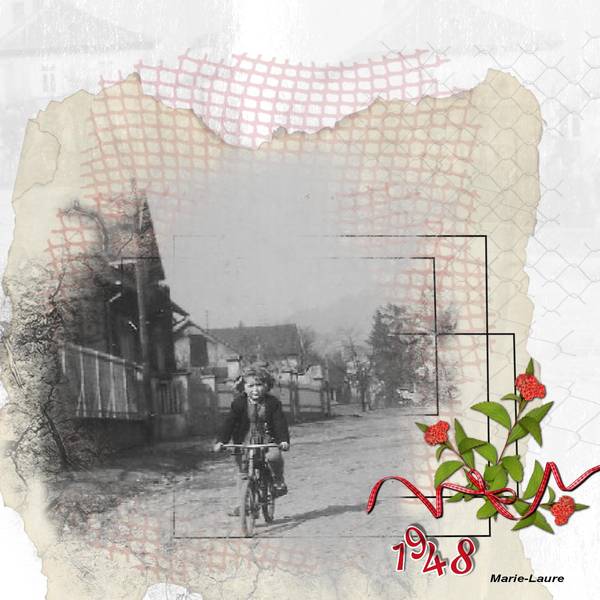 Moi en vélo en 1948 .... Il y a bien longtemps ....