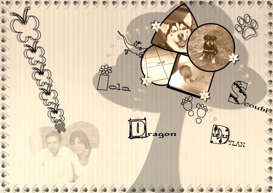 moi, mon mari et mes p'tit bouts quand ils étaient bébé