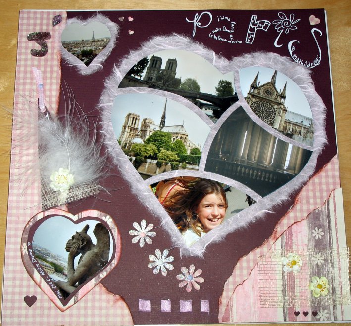 mon 4ème scrap : j'aime paris