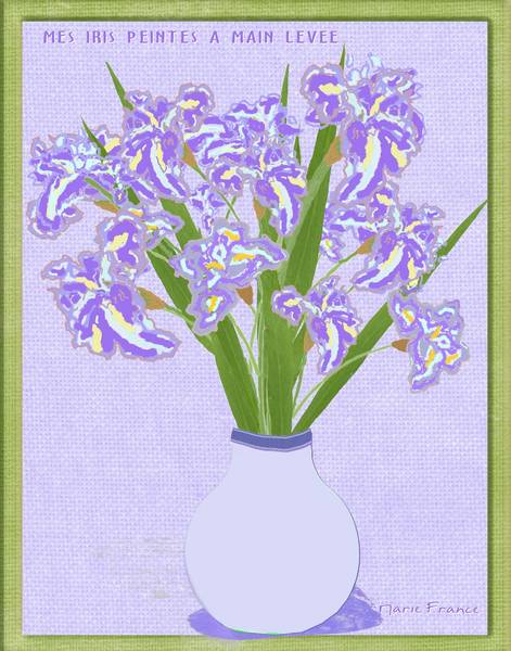 Mon bouquet d'iris peint à main levée