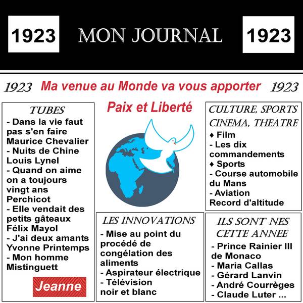 MON JOURNAL 1923 - JEANNE