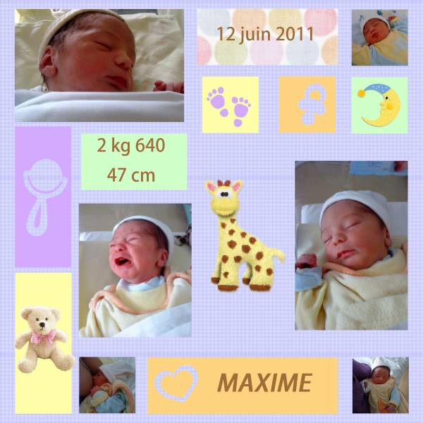 Mon petit- fils Maxime (frère d'Olivia)