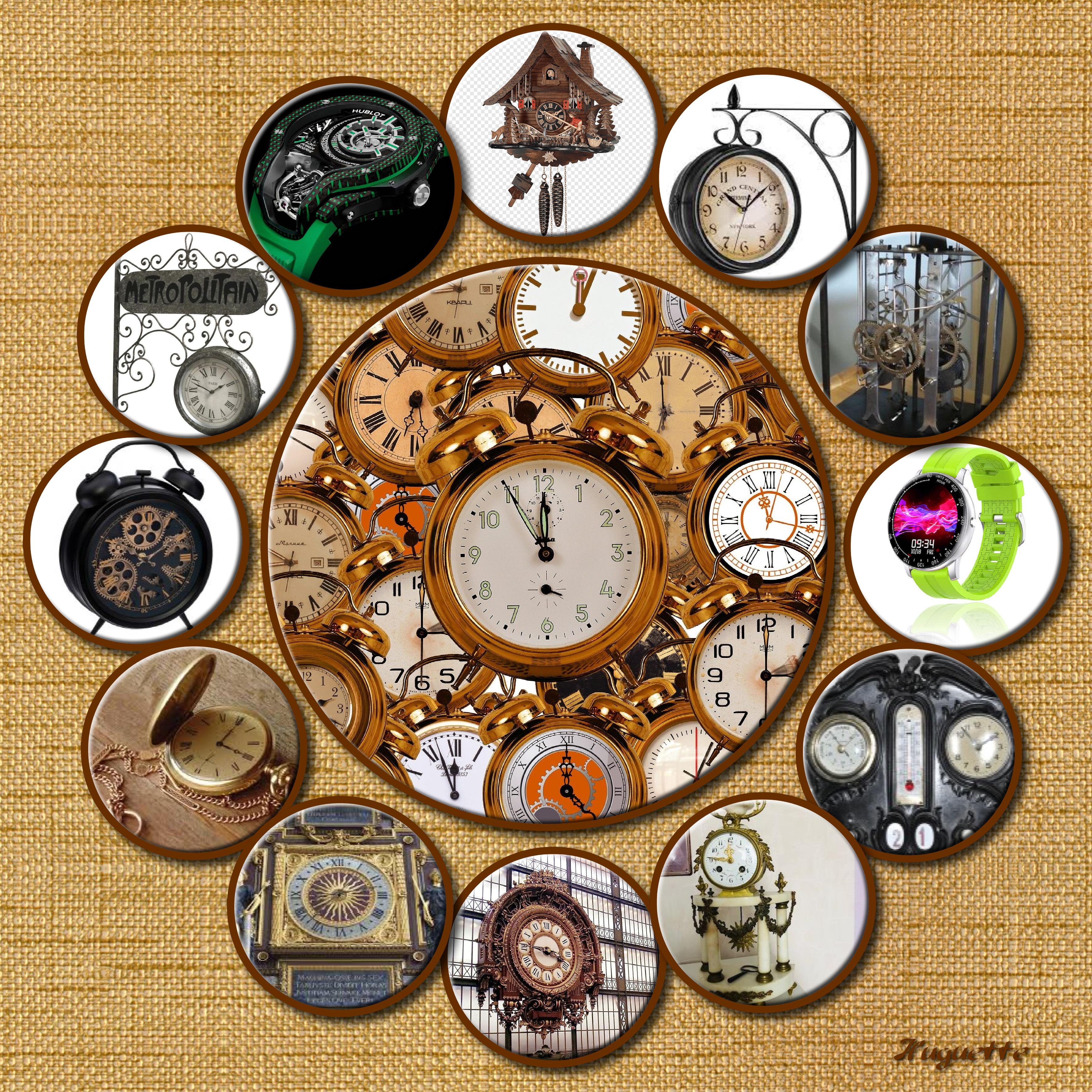 montres horloges.  Huguette