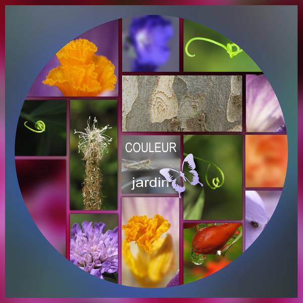 Mosaïque couleur jardin