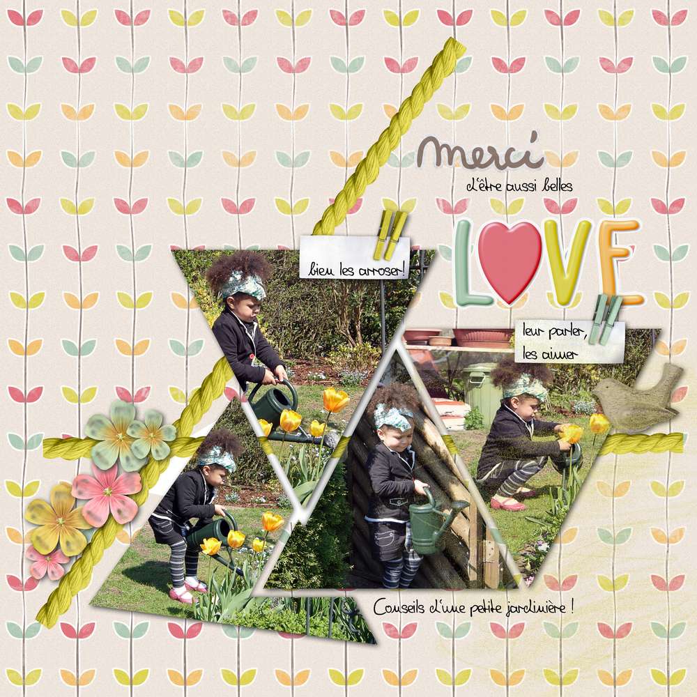 N°2 kit Mademoiselle FLEUR nouveau Kit STUDIO SCRAP