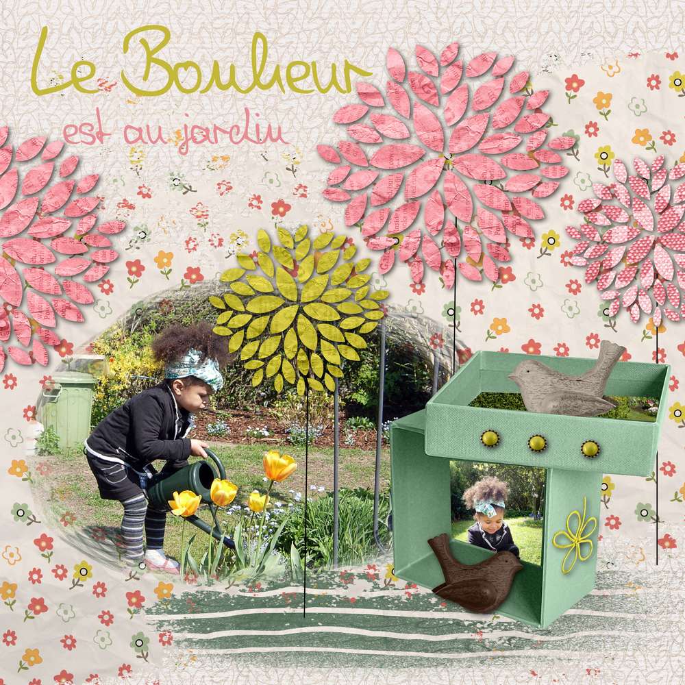 N°3 kit Mademoiselle FLEUR nouveau Kit STUDIO SCRAP