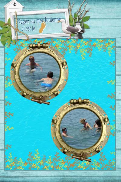 Nager dans la mer. . .