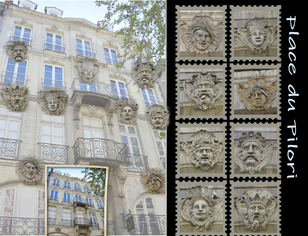 Nantes, mascarons (place du Pilori)