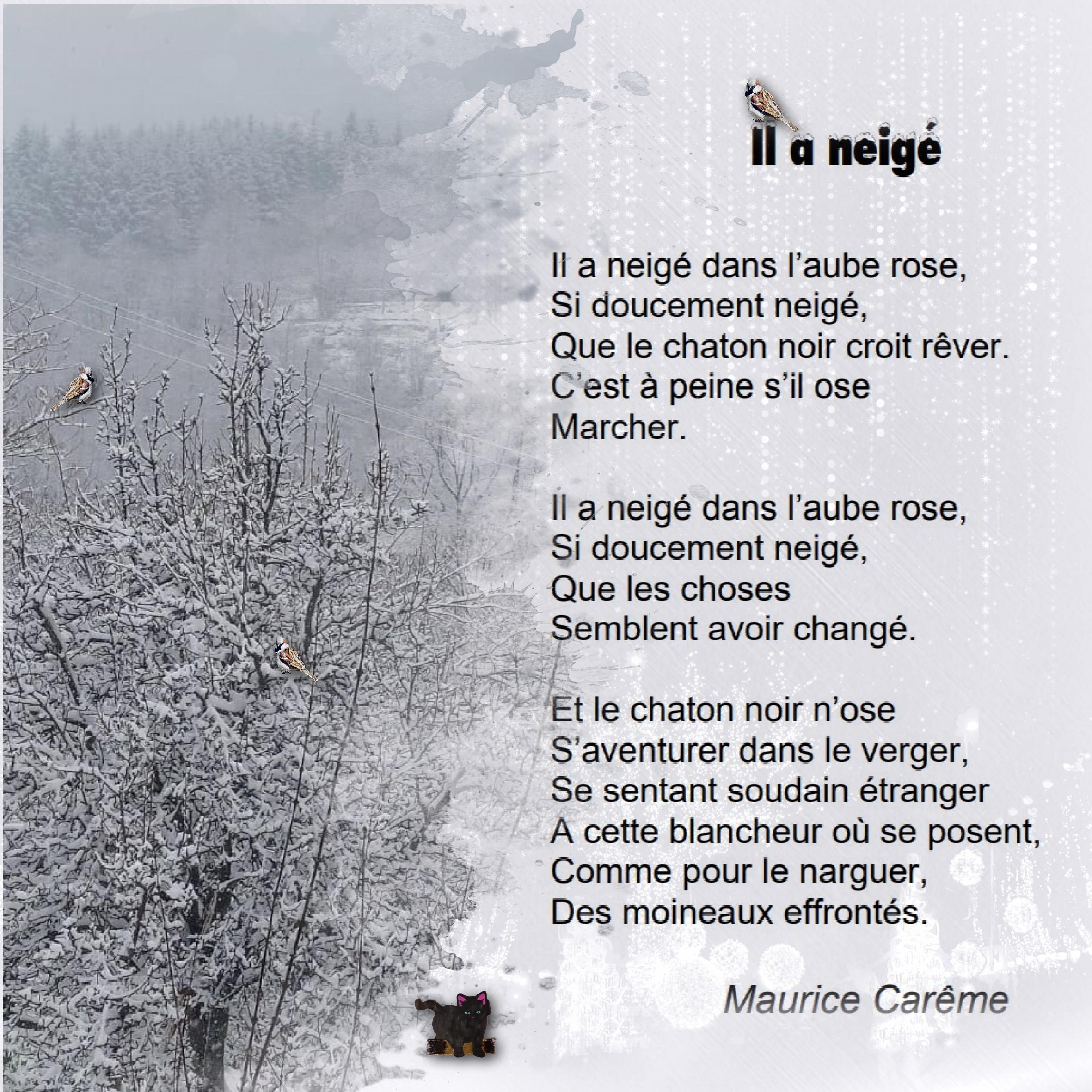 Neige en ardèche (défi poème)