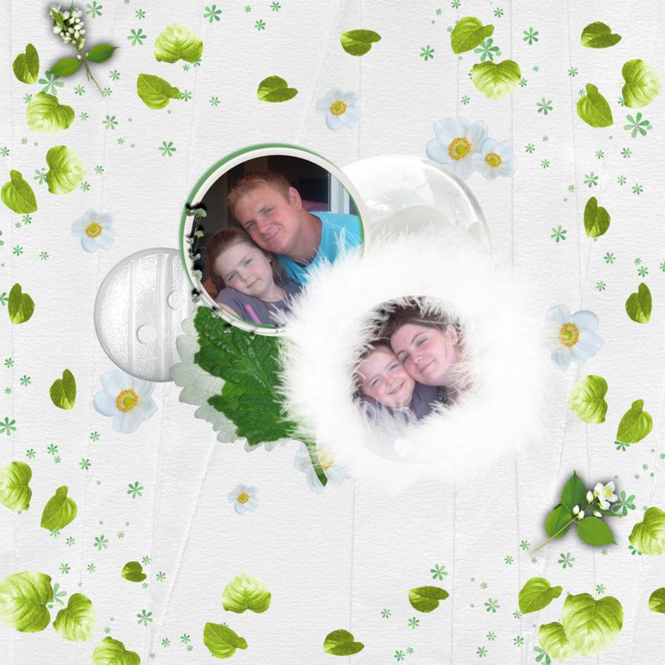 Océane avec sa maman et son papa