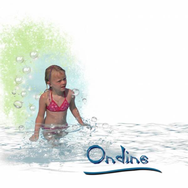 Océanne adore l'eau