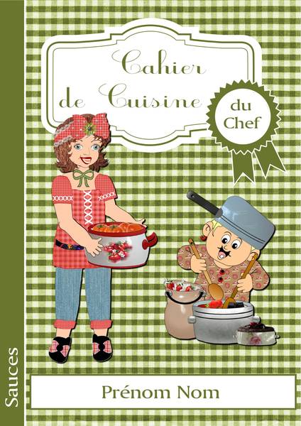 PAGE DE GARDE DU CAHIER DE CUISINE DU CHEF