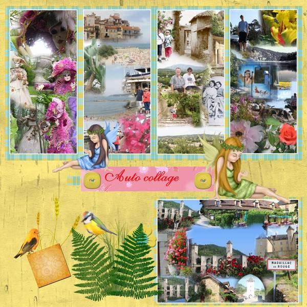 Page faite avec des autos  collages