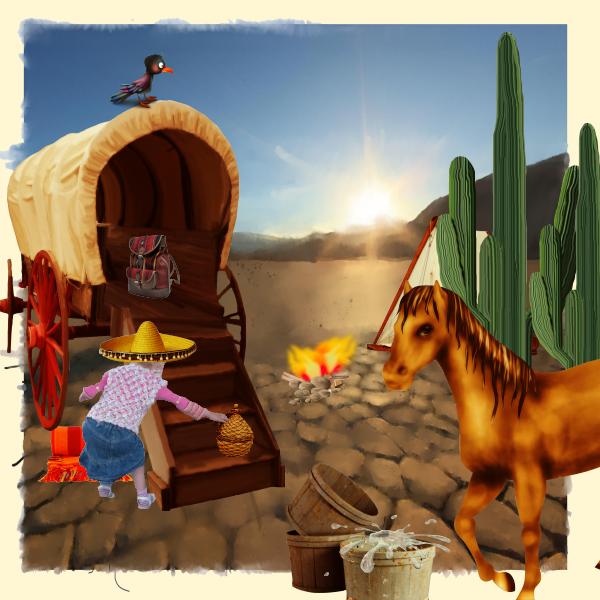 Page faite avec le kit AY CARAMBA de Kastagnette