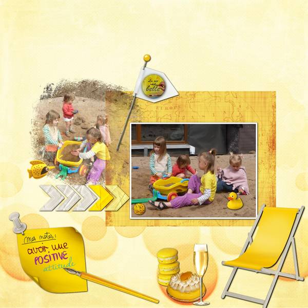 page réalisée pour le kit touche jaune