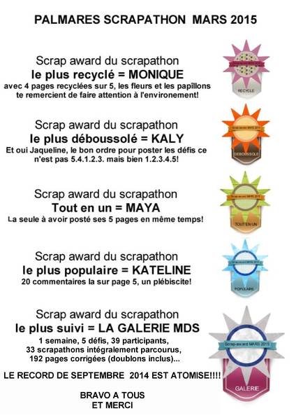 palmares scrapathon 2