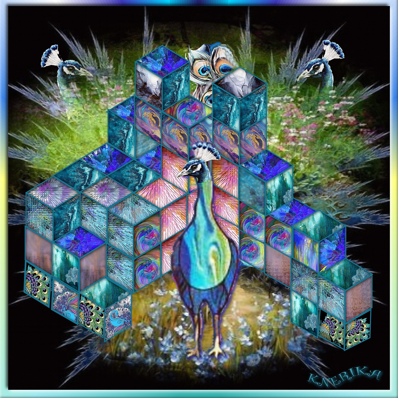 paon devant mur, Anne Marie