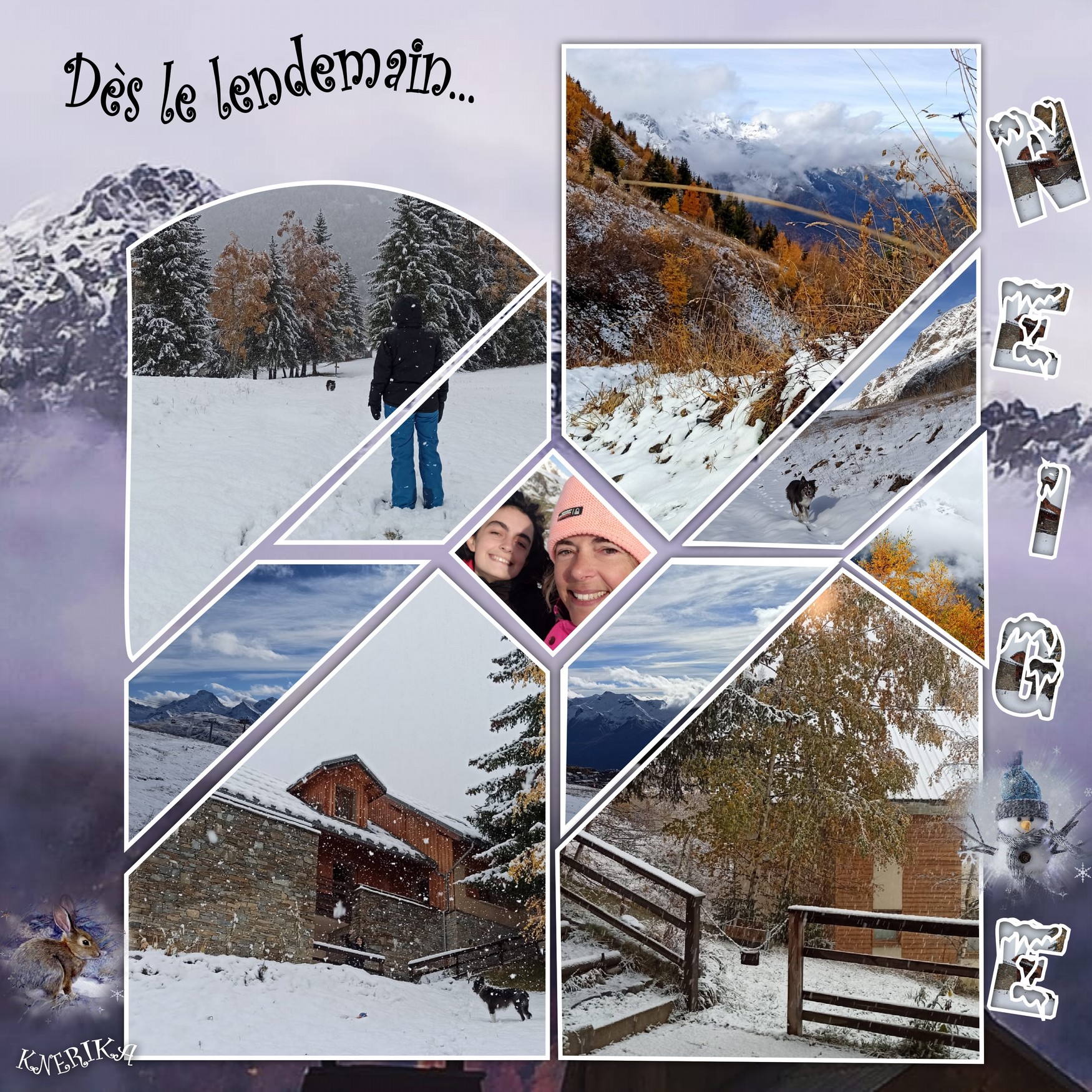 Parure automnale de la montagne, neige!  Anne Marie