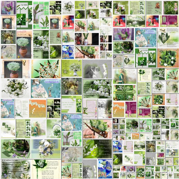 pêle mêle des cartes défi muguet