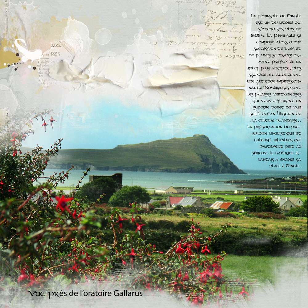 Péninsule de Dingle vue depuis l'oratoire Gallarus