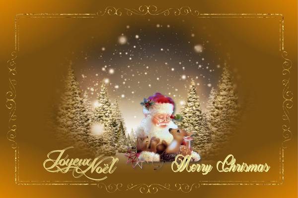 Pere-Noêl et ses faons