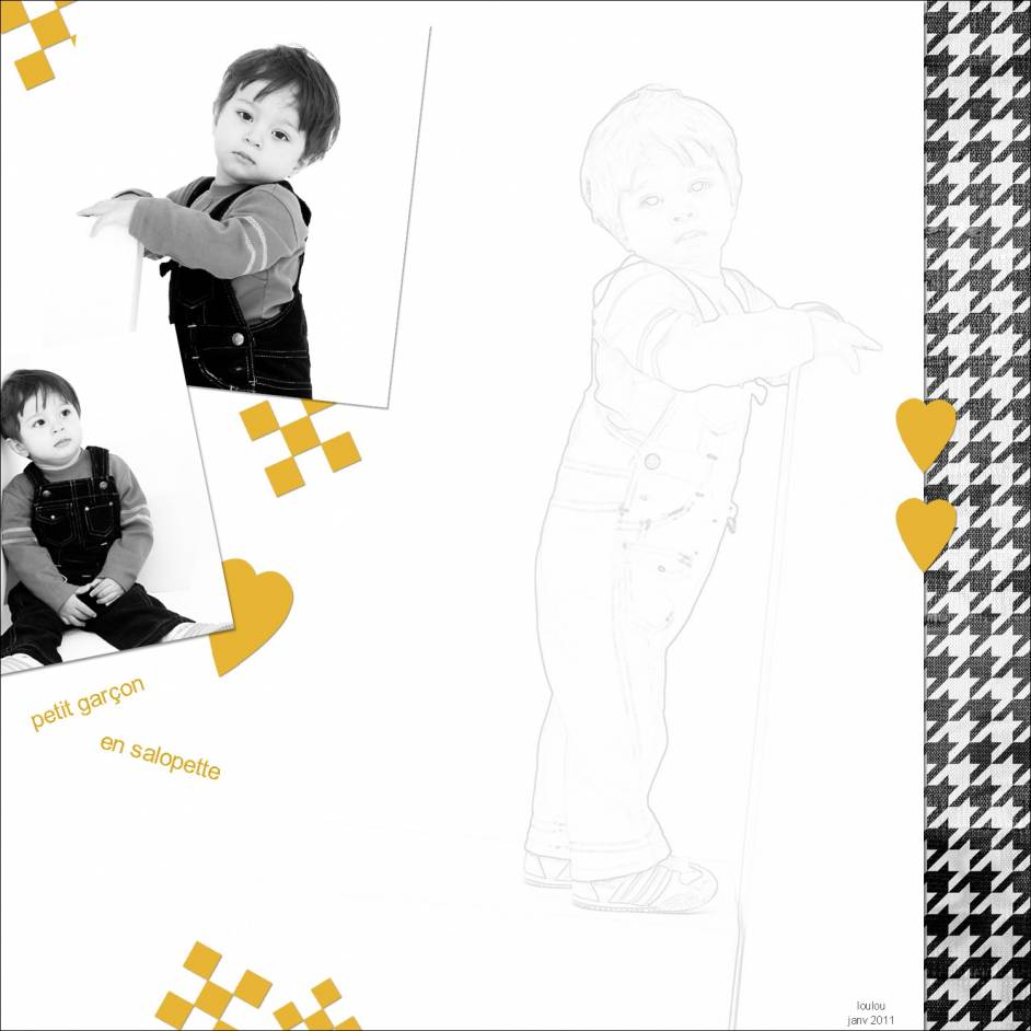 petit garçon en salopette
