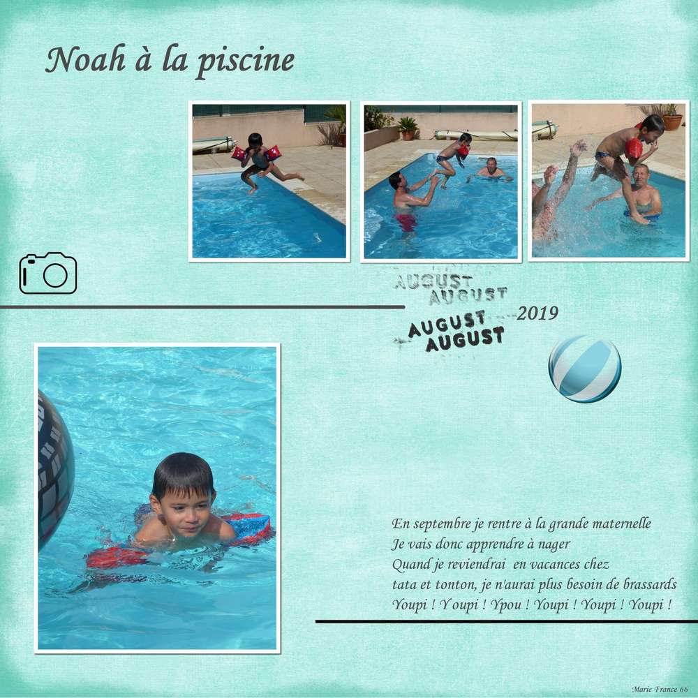 PETIT NOAH DANS LA PISCINE.