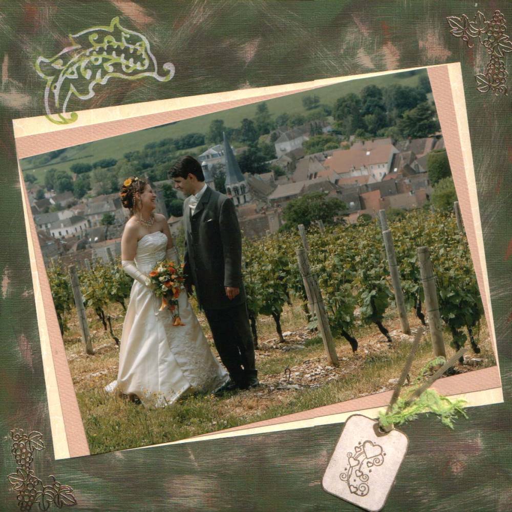 Photo de couple dans les vignes