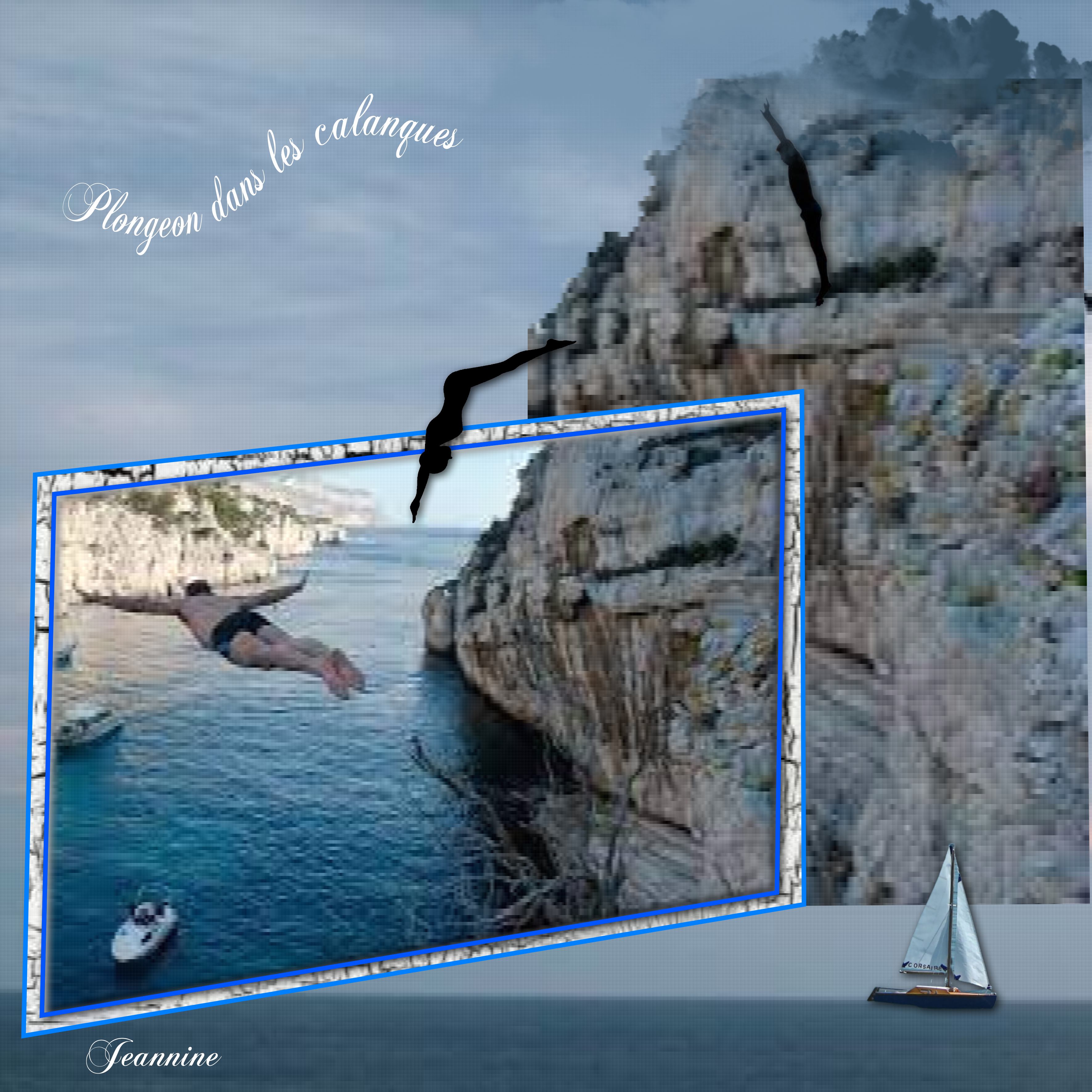 Plongeon  dans les calanques   Jeannine