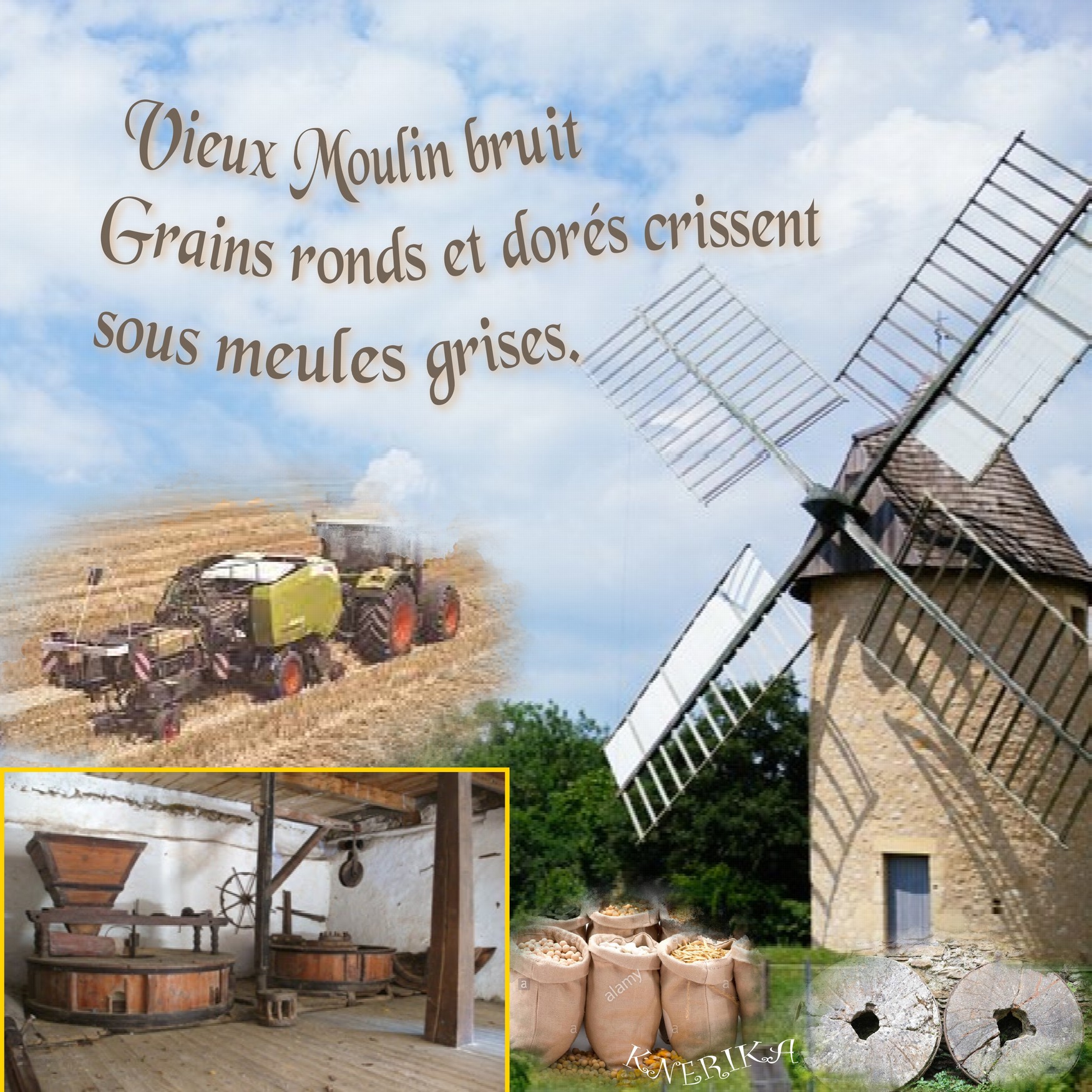 poème haïku le moulin, Anne Marie