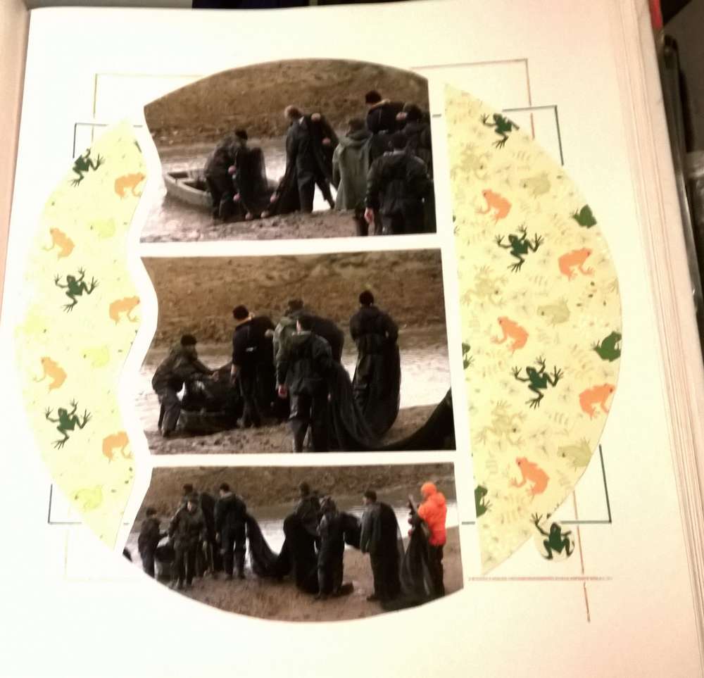 Pose du filet dans la barque