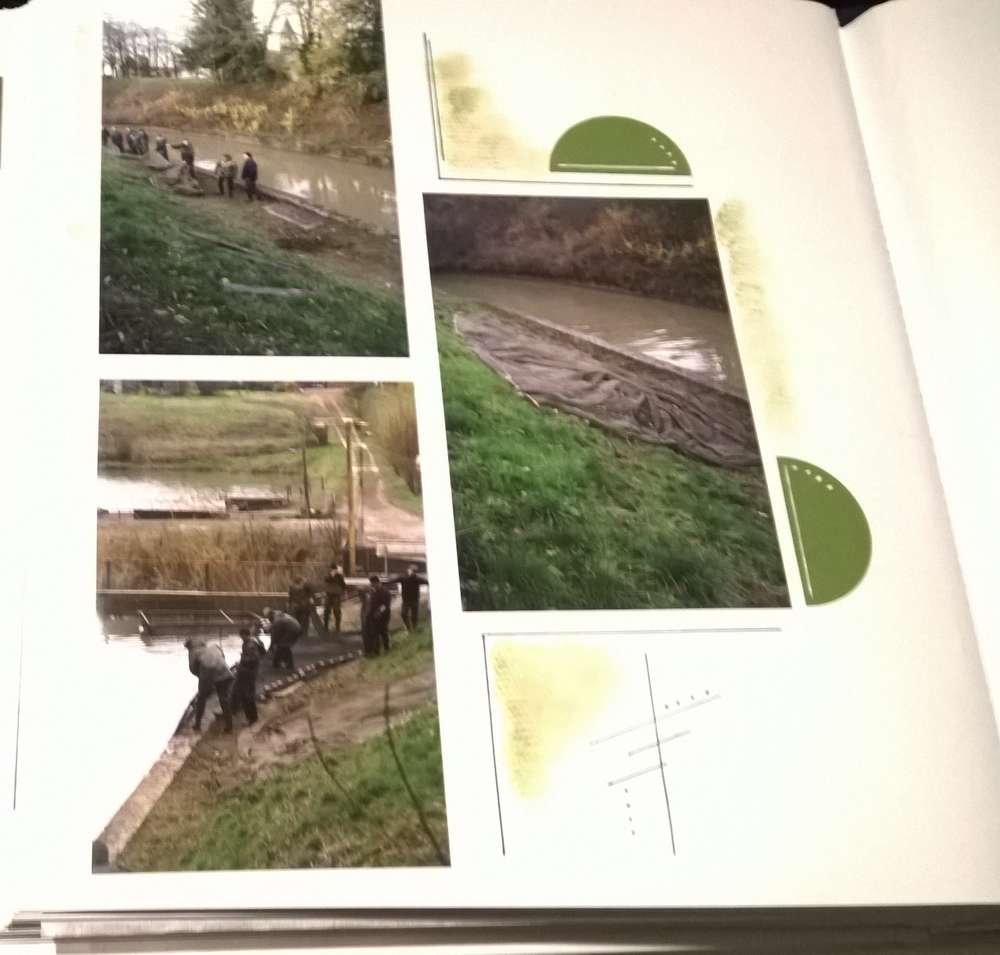 Pose du filet pour séchage