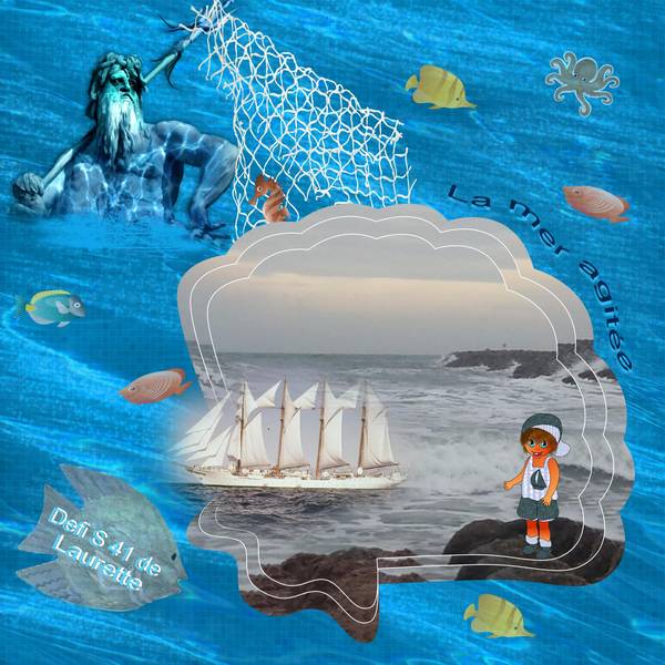 Poseidon et la mer agitée