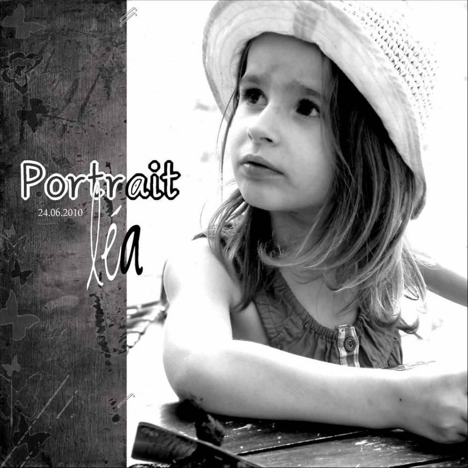 pour Bérangère , portrait en N&amp;amp;B