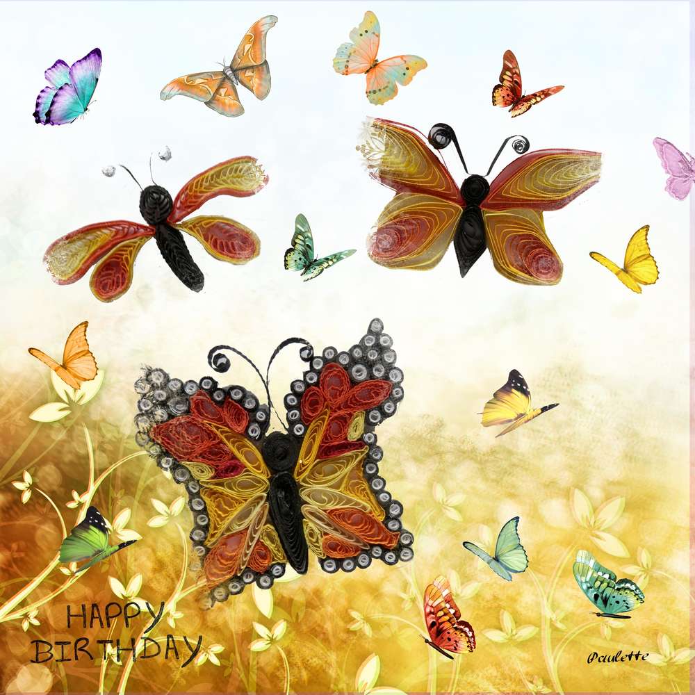 pour christiane une envolée de papillons