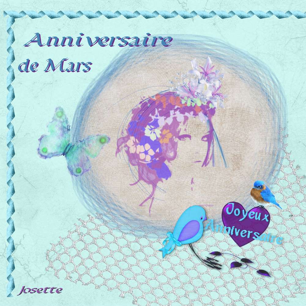 Pour les anniversaires de MARS 2018