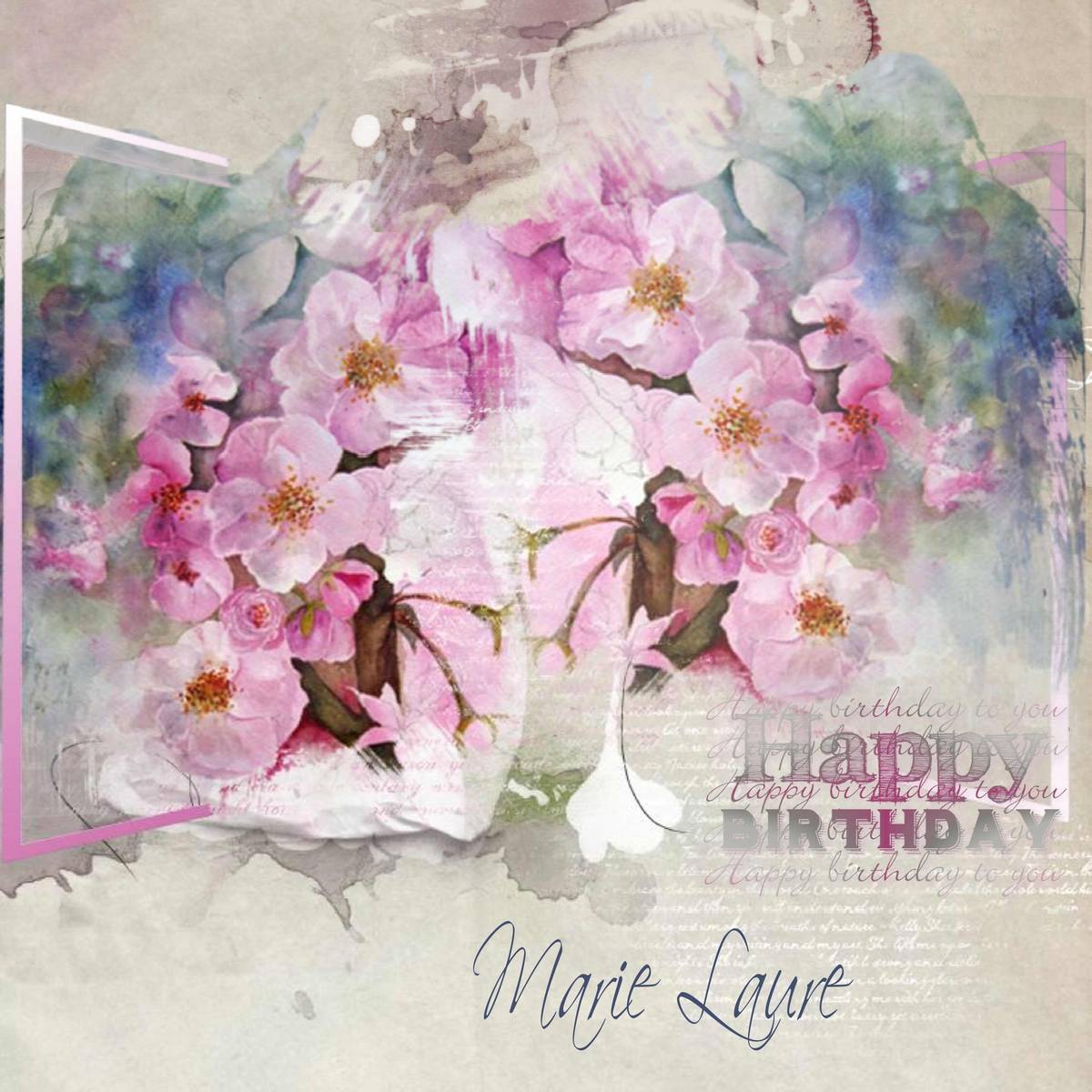 Pour toi Marie Laure.....