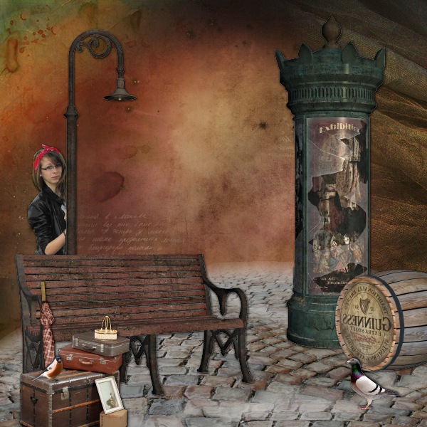 Près du lampadaire...