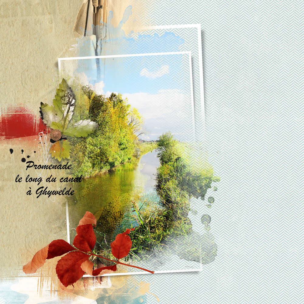 Promenade le long du canal à Ghywelde
