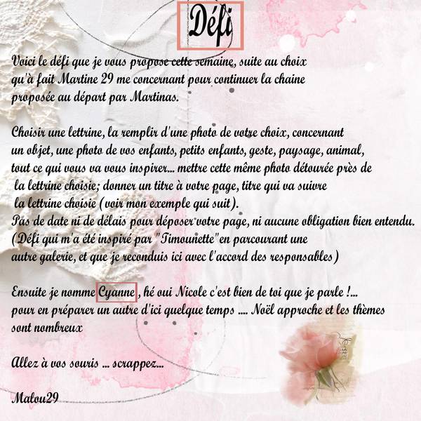 Proposition de defi