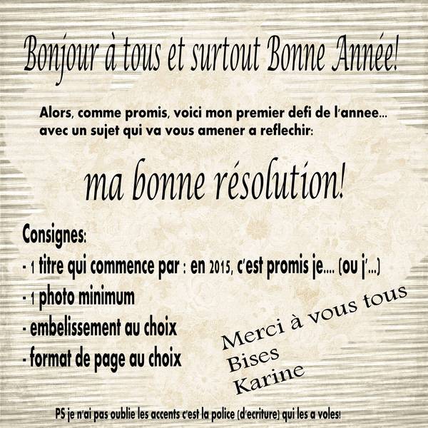 proposition de défi