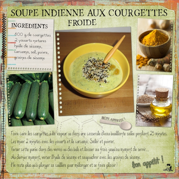 - Recette soupe froide aux courgettes -
