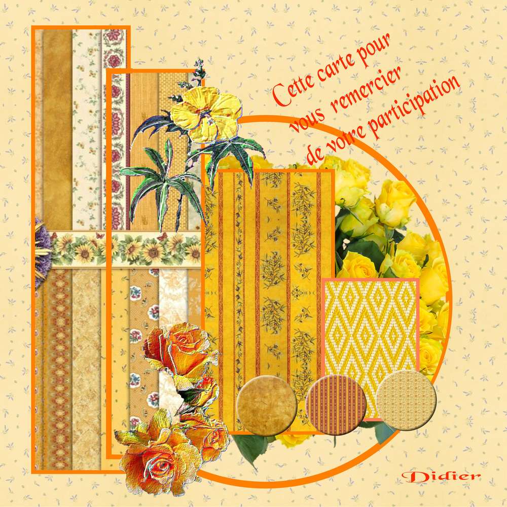 remerciement pour le defi