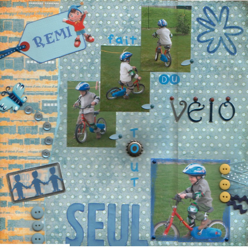 Rémi fait du vélo tout seul