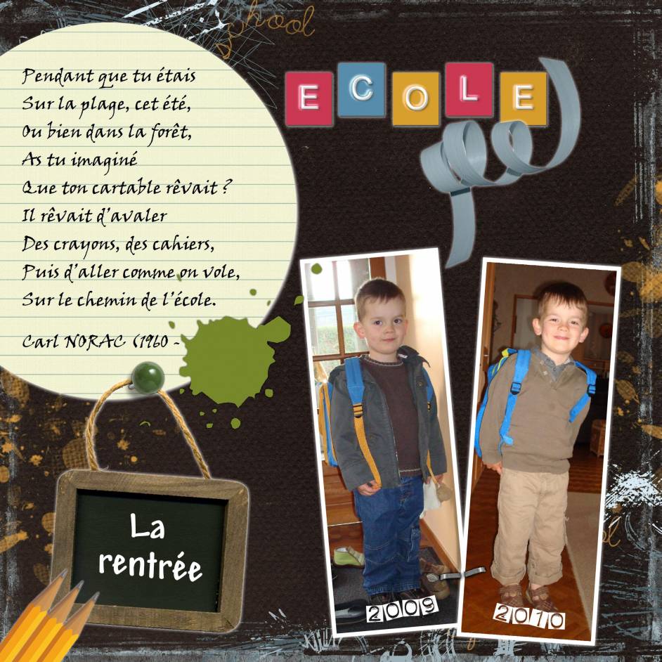 Rentrée 2009 et rentrée 2010