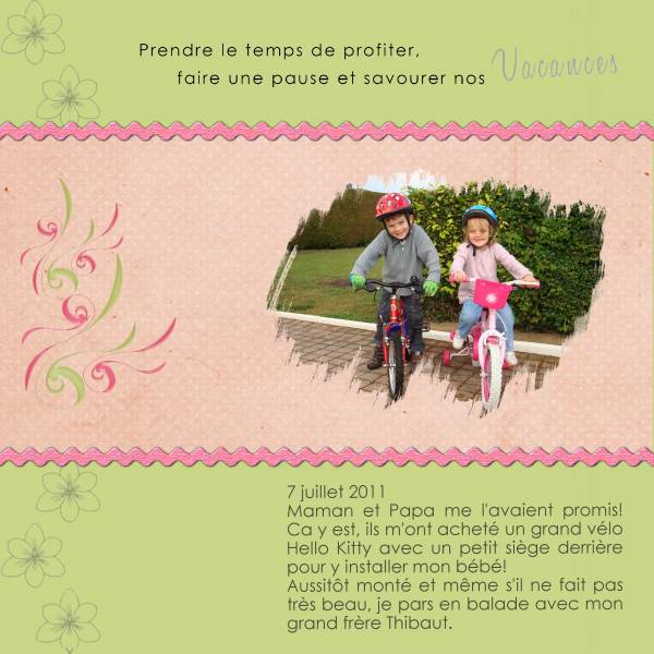 Romane essaie son nouveau vélo