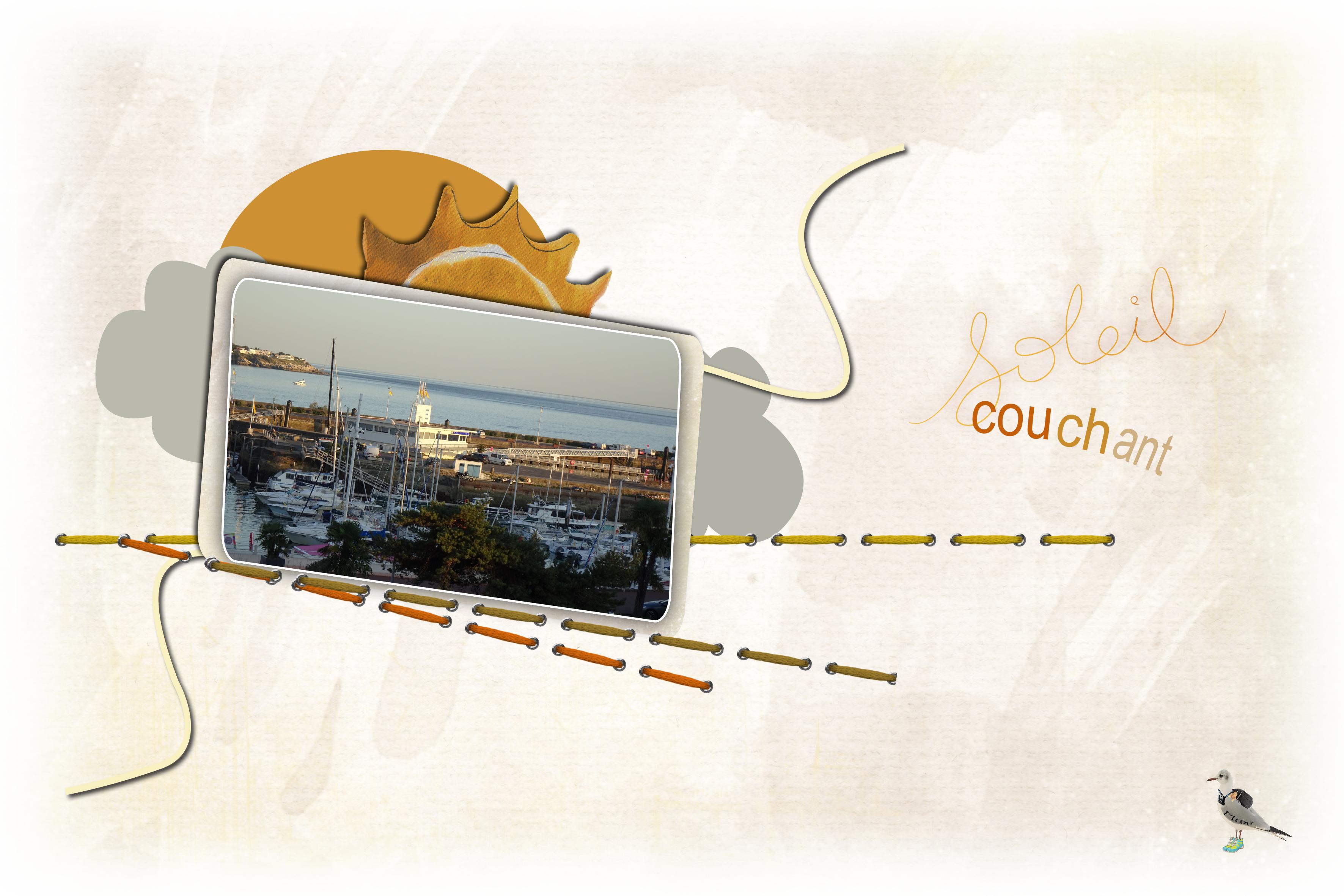 Royan-soleil couchant sur le port